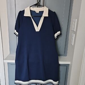 BiBi Navy and White Mini Dress